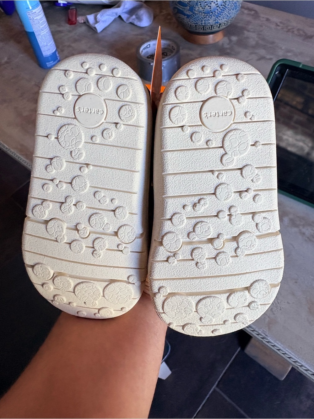 Carter's Leopard Print Velcro Sneakers with Pink Lining 12-18 mo - Picture 3 of 5